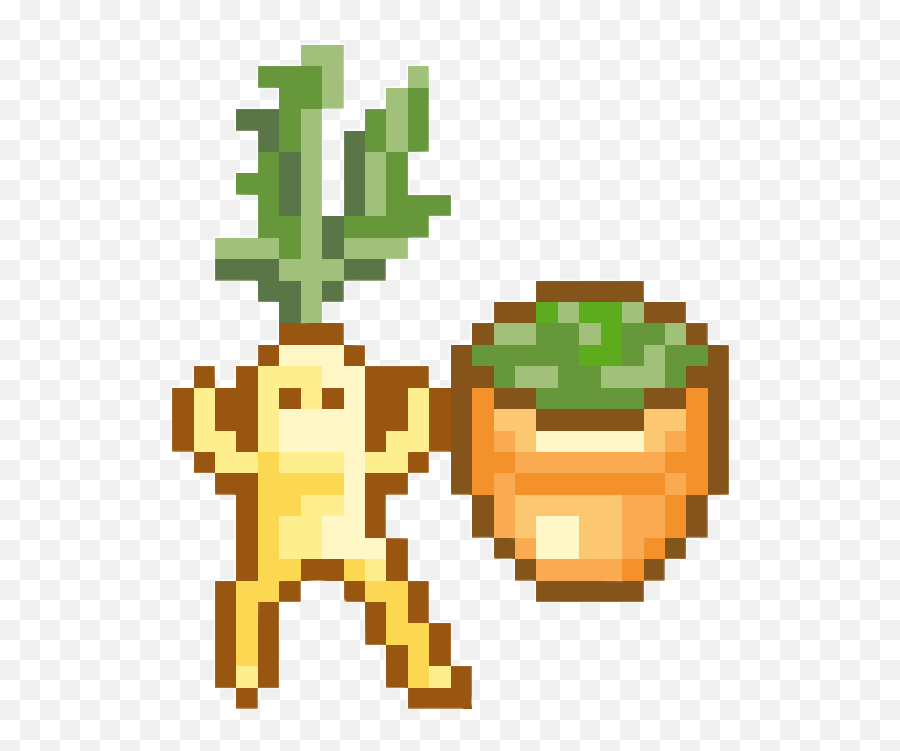 Pixel Plant Kawaii Turnip Gardening Sticker By - Strong Bad Pixel Art Emoji,Gardening Emoji