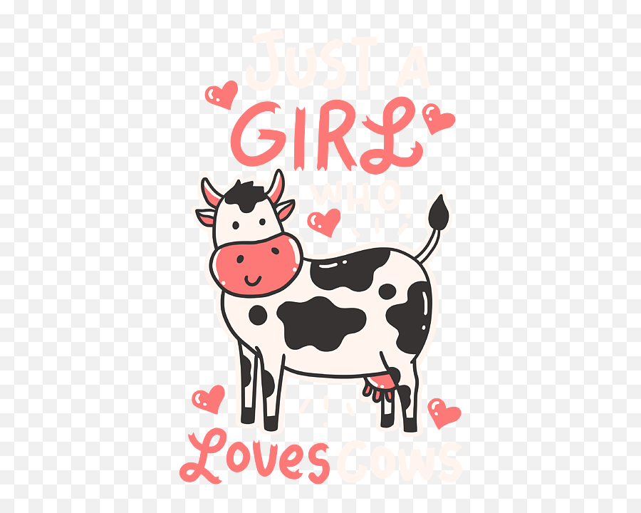 Cow Just A Girl Who Loves Cows Farmer Butcher Milk Puzzle Emoji,Milk Emoji Iphone