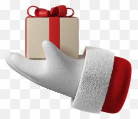 Santau0027s Hand Holding Christmas Gift Photo Emoji,Christmas Gift Emoji