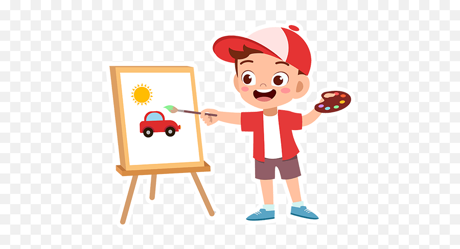 Kids By Jerry Levy - Sticker Maker For Whatsapp Emoji,Paint Easel Emoji