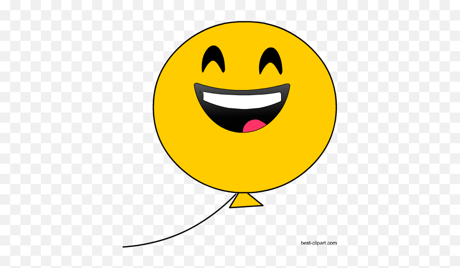 Happy Balloon Clip Art - Happy Balloon Clip Art Emoji,Emoticon Balloons