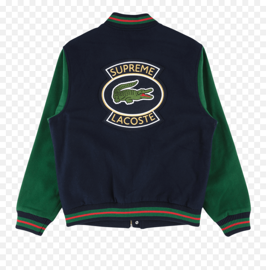 Supreme Lacoste Wool Varsity Jacket - Long Sleeve Emoji,Emoji Sweatshirt Forever 21