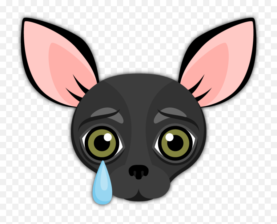 Black Chihuahua Emoji Stickers For - Chihuahua Emoji,Cop Emoji
