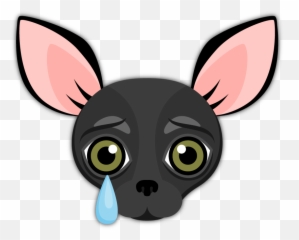 Black Chihuahua Emoji Stickers For - Chihuahua Emoji,Cop Emoji