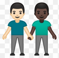 Men Holding Hands Emoji Clipart - Two Men Holding Hands Cartoon,Friendship Emoji