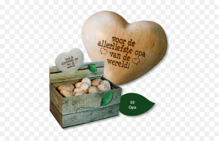 Houten Hart Voor De Allerliefste Opa - Sweethearts Emoji,Engeltje Emoticon