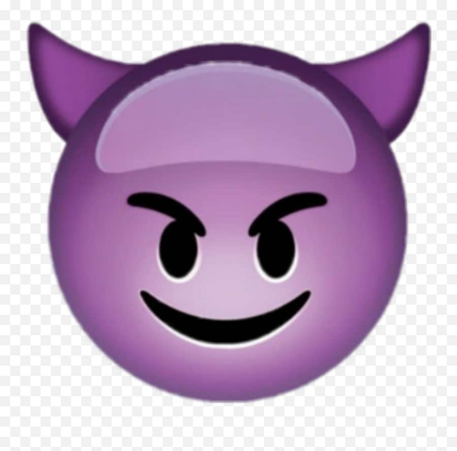 Download - Evil Face Emoji Transparent,Devil Emoji