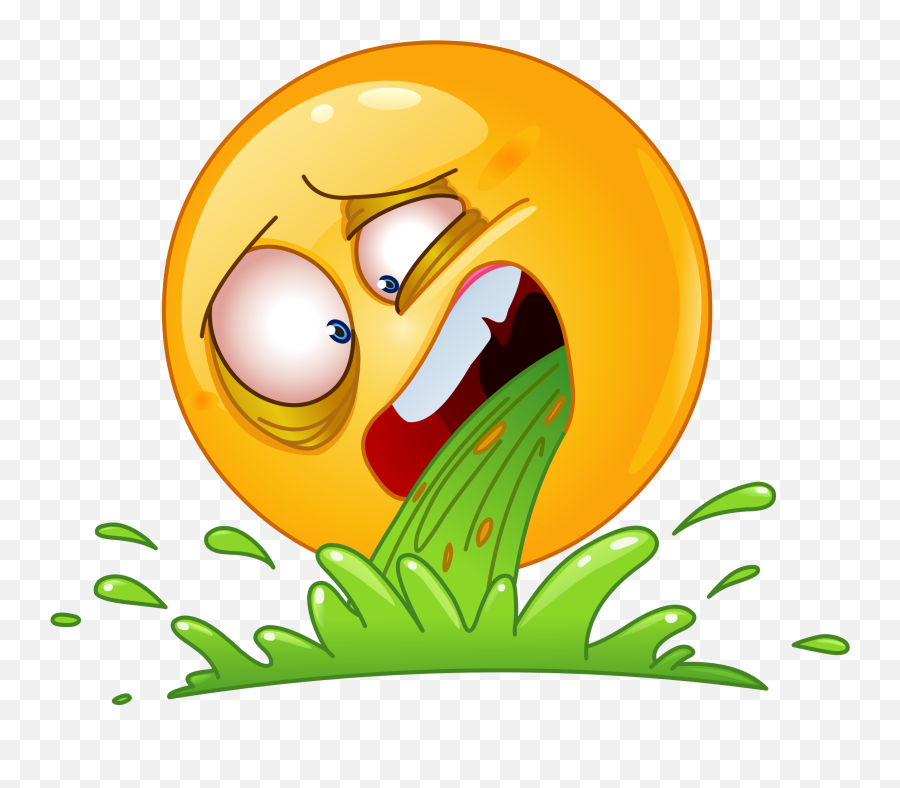Sick Emoji Emoticon Funny Emoticons - Emoticon Vomito,Puking Emoji