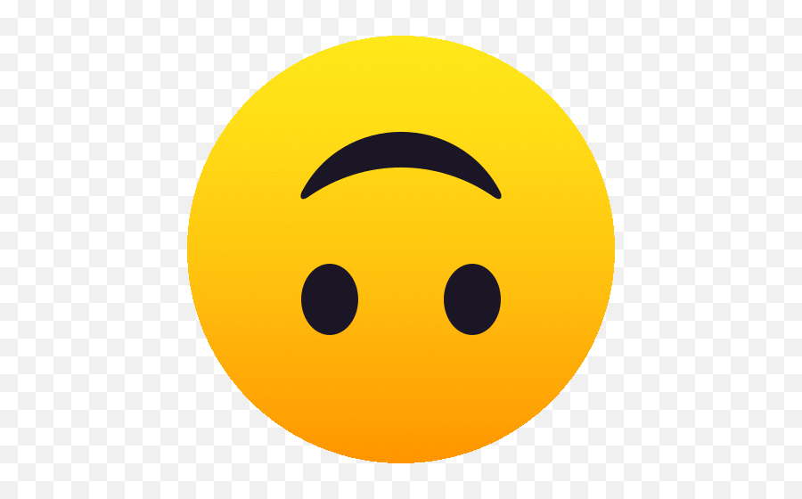 Upside Down Face Joypixels Gif - Upside Down Smiley Gif Emoji,Sarcasm Emoji