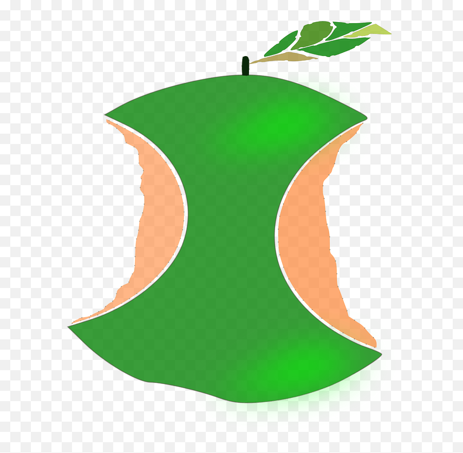 Bitten Green Apple Clipart - Food Emoji,Emoticon Bitten Apple