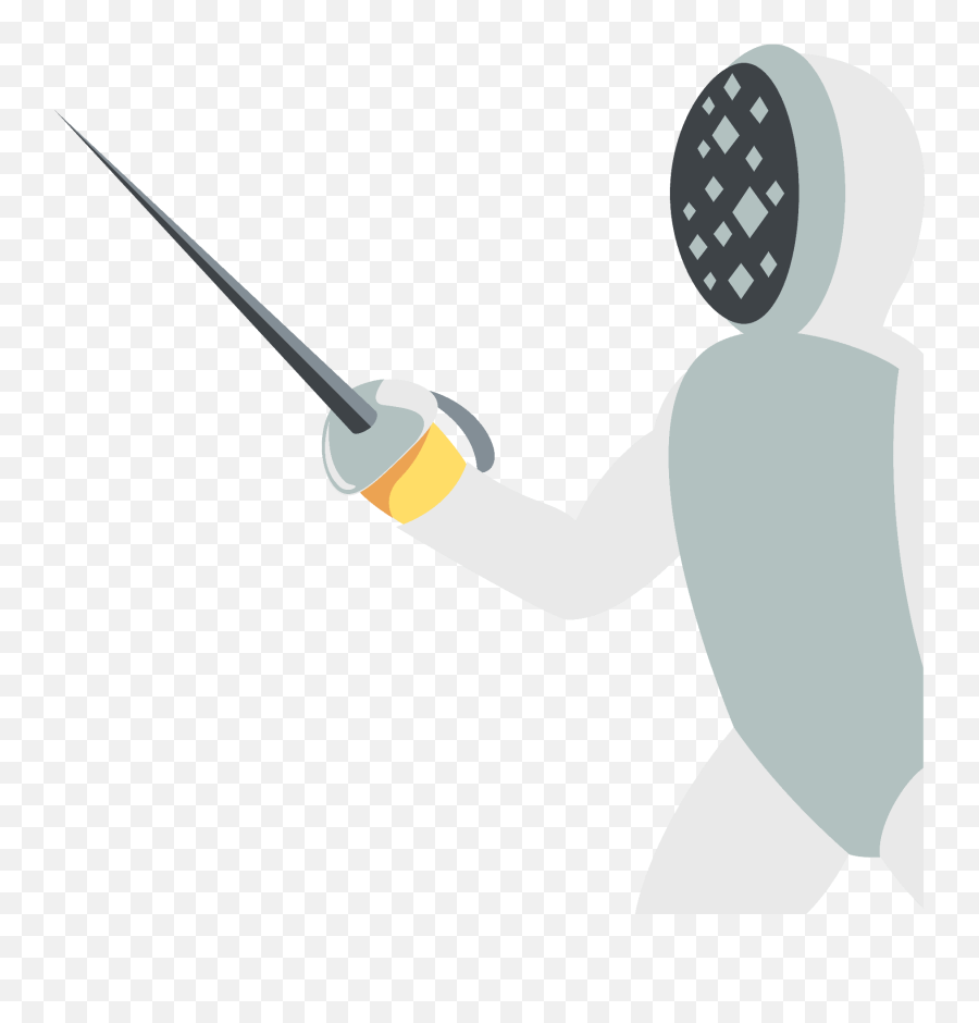 Person Fencing Emoji Clipart - Fencing Emoji,Fencing Emoji