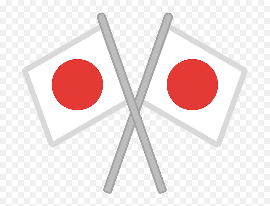 Bandeiras Cruzadas Emoji - Emoji Bandera De Japon,Japa Flag Emoji