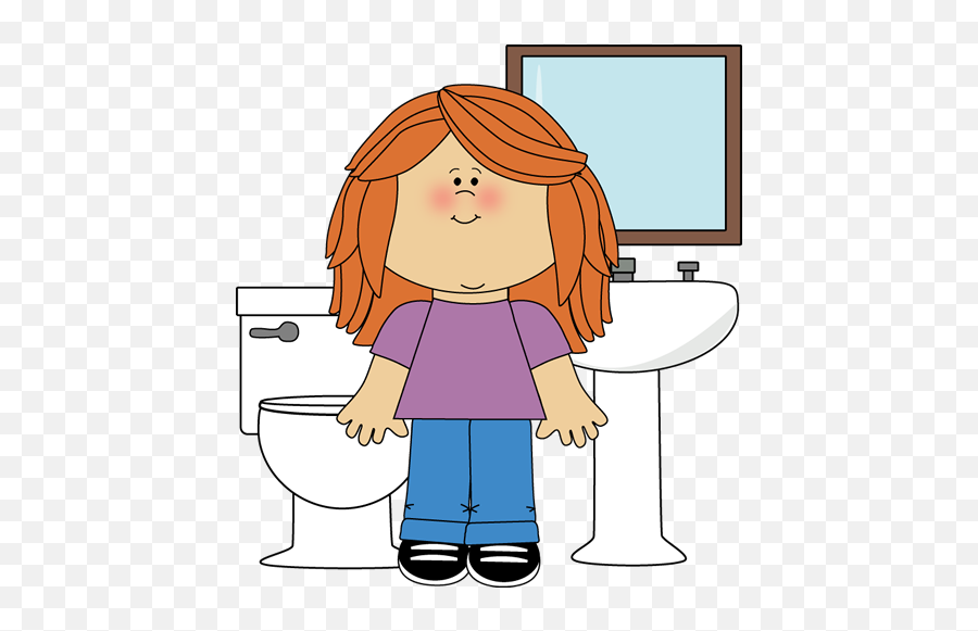 I go to the Bathroom Clipart. May i sit here.