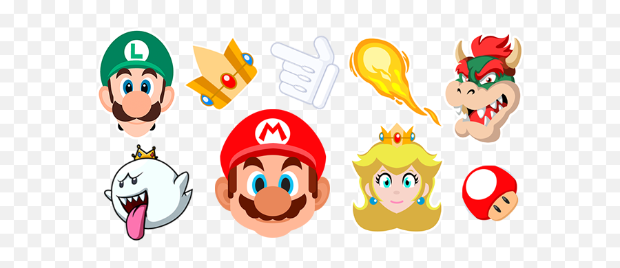 Look Out Super Mario Cursors Collection Wants In On The - Cute Mario Bros Emoji,Super Princess Peach How To Refill Emotions