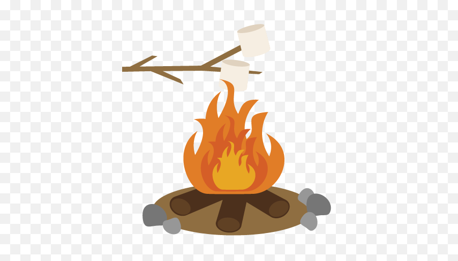 Marshmallow Campfire Clip Art Hostted - Campfire Smores Clipart Emoji,Marshmallo Emoji