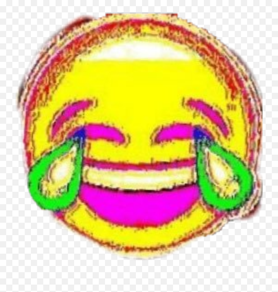 Emoji Dank Meme Top Lmao Deep Sticker - Laughing Emoji Dank Memes,Deep Fried Emoji
