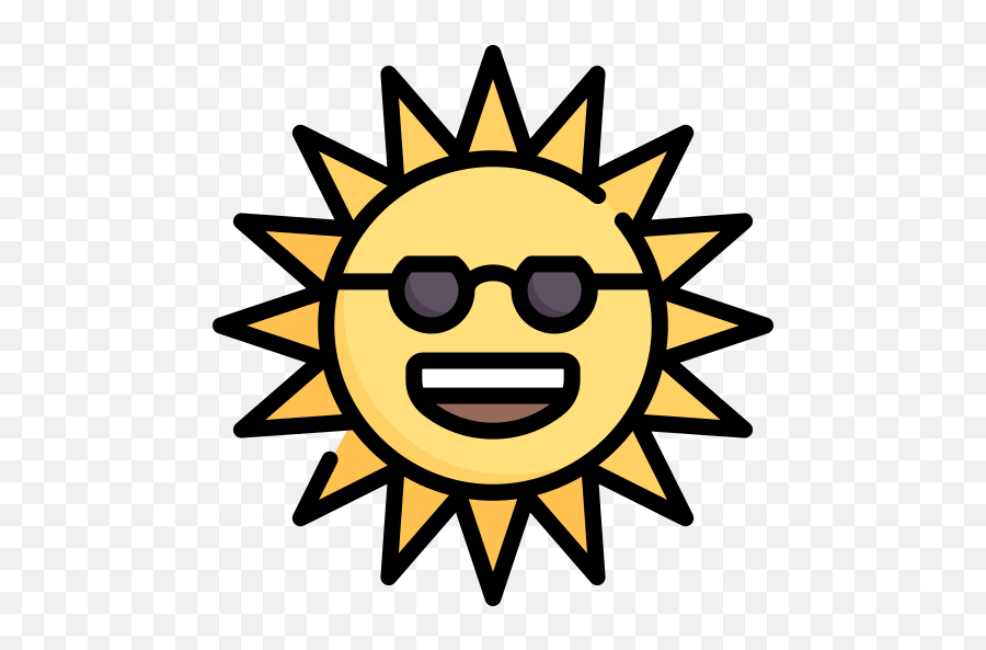 Live Show De Verão Ck - Simple Line Drawing Sun Emoji,Emoticons Com Fone De Ouvido