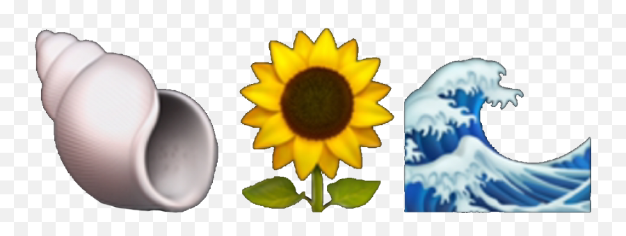 Emoji Aesthetic Tumblr Sunflower Sticker By Moonchild - Aesthetic Sea Emoji,Aesthetic Emoji