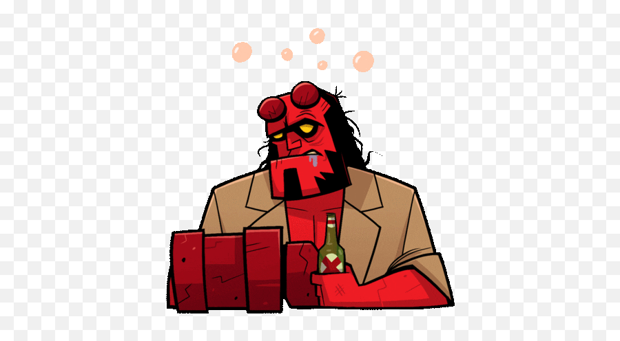 Top Horse The Band Stickers For Android - Animated Hellboy Gif Emoji,Hungover Emoji