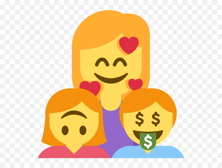 Emoji Face Mashup Bot On Twitter U200du200d Family Woman - Happy,Money Face Emoji