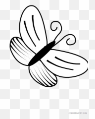Black And White Butterfly Coloring Pages Butterfly 57 Black - Butterfly Clipart Black And White Emoji,Black And White Flower Emoji