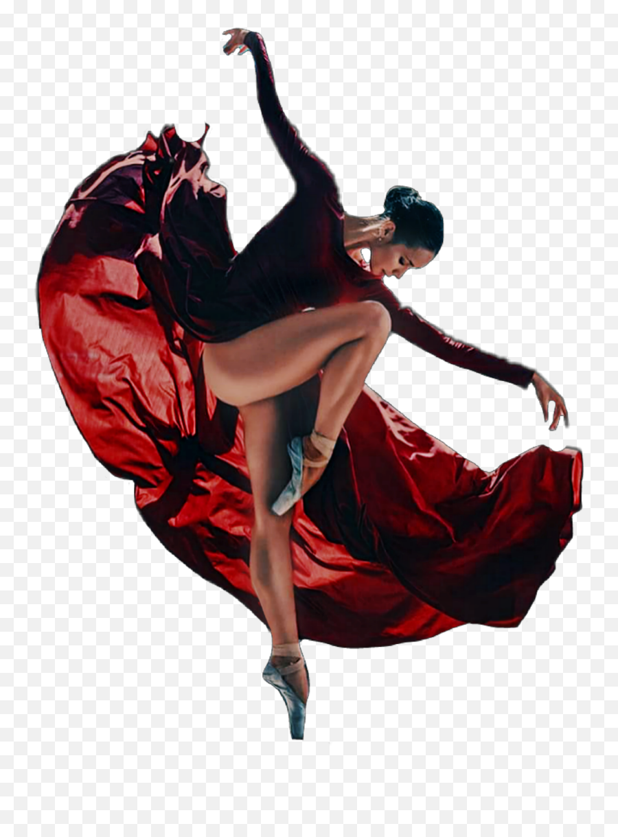 Dancer Woman Dance Ballet Sticker By Ã - Modern Dance Emoji,Red Dress Dancing Emoji