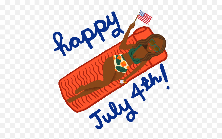 Happy July4th Fourth Of July Sticker - Happy July4th Fourth Emoji,4yh Of July Flag Emojis