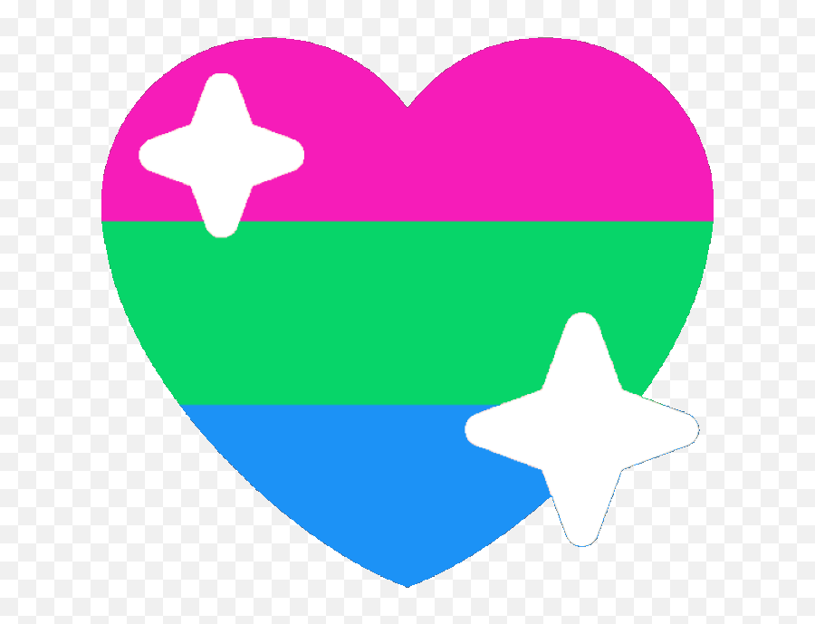 Download Polysexual Sparkle Heart - Pride Heart Emoji Discord,Sparkle Heart Emoji