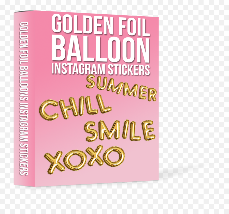 Golden Foil Balloon Instagram Story - Horizontal Emoji,Xoxo Emoticons