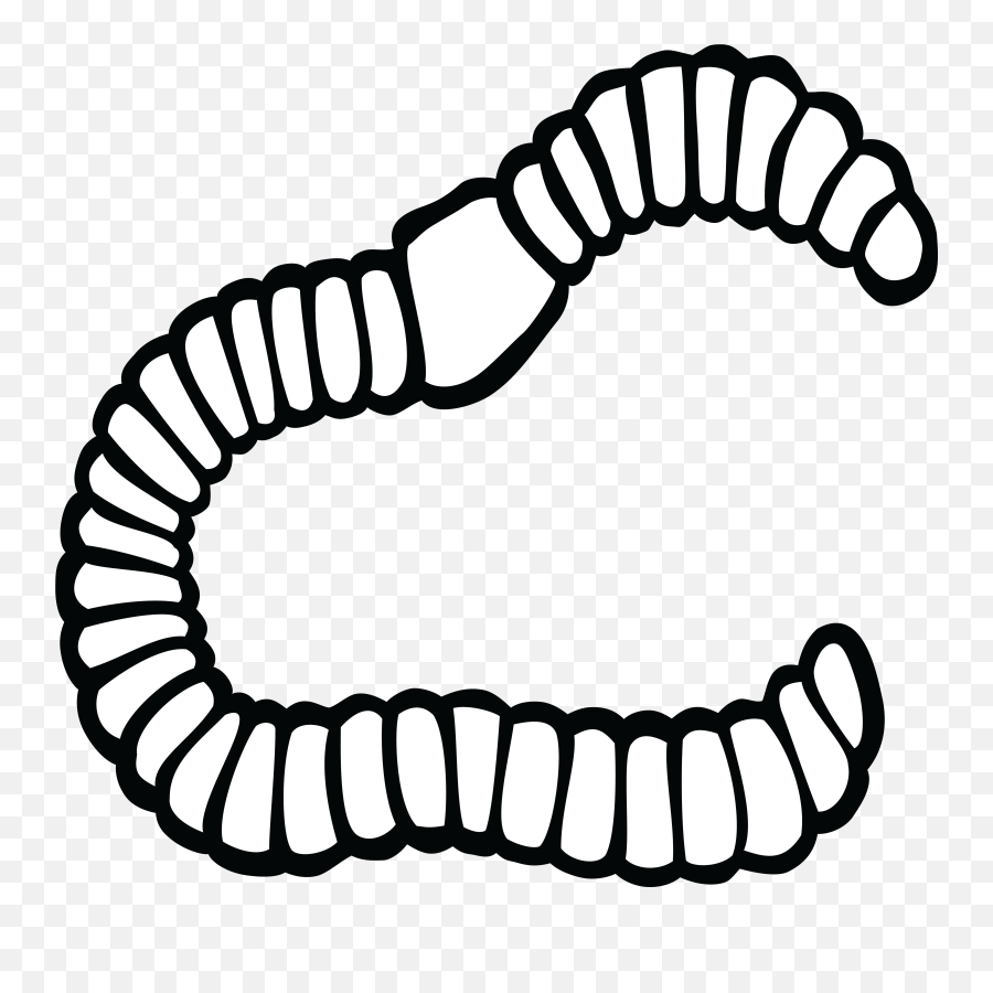Worm Clipart Outline Worm Outline Transparent Free For - Worm Black And White Png Emoji,Gummy Worm Emoji