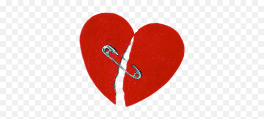 Safety Pin Transparent Png - Broken Heart With Safety Pin Emoji,Broken Heart Emoticons For Facebook