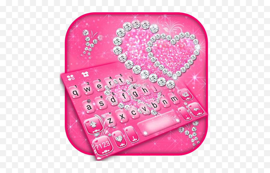 Pink Love Diamonds Tema De Teclado - Aplicaciones En Google Play Girly Emoji,Teclado Emoji Moto X