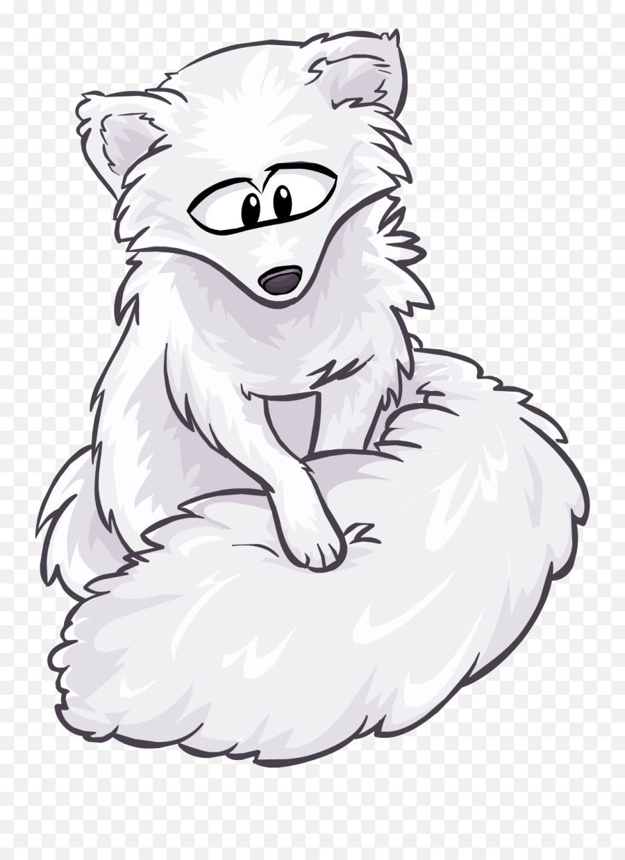Tame Arctic Fox - Arctic Fox Drawing Emoji,Arctic Fox Emoji