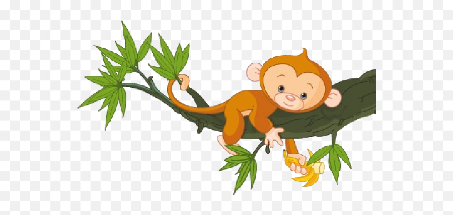 Monkey Clip Art - Png Download Full Size Clipart 5233743 Monkey On The Tree Clip Art Emoji,Pili Emoji