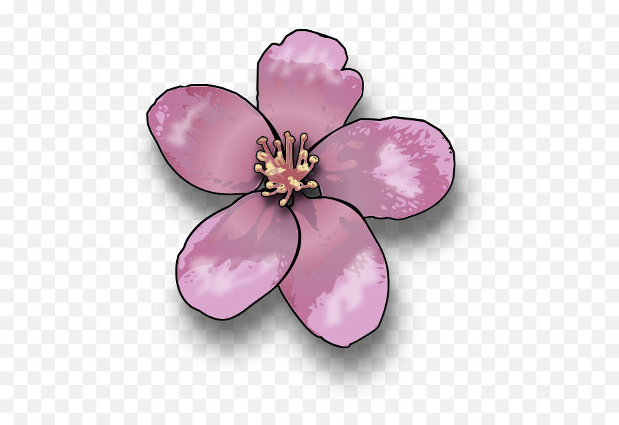 Apple Blossom Flower Clip Art Image - Draw An Apple Blossom Flower Emoji,Emoji With Red Flower Tag