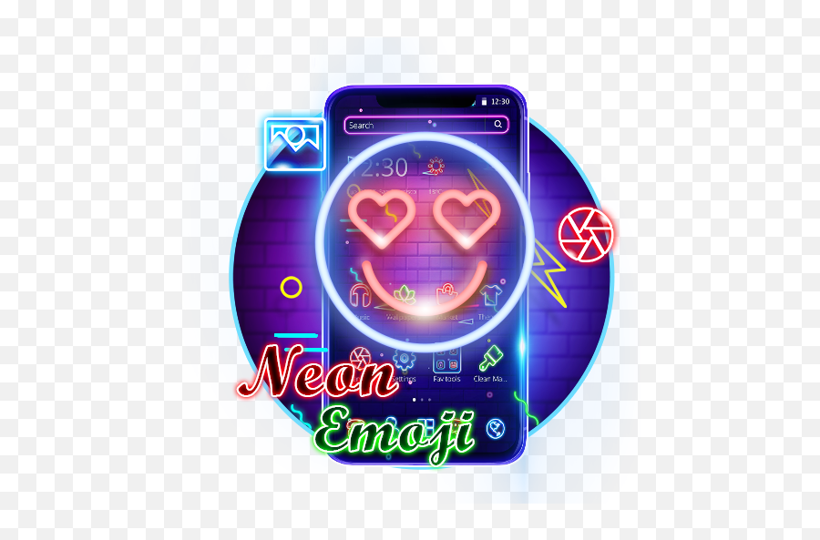 Neon Smile Face Emoji Theme U2013 Apps On Google Play - Language,Fabulous Emoji