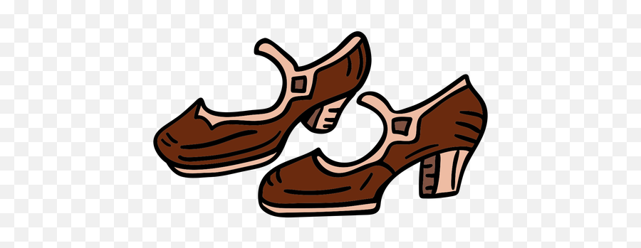 Vintage High Heels Illustration - Transparent Png U0026 Svg Round Toe Emoji,Emoji Art Free High Heeled Boots Clipart