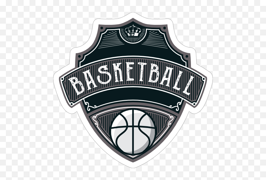 Sweet Basketball Badge Sticker - Solid Emoji,Sweet 16 Emoji Basketball