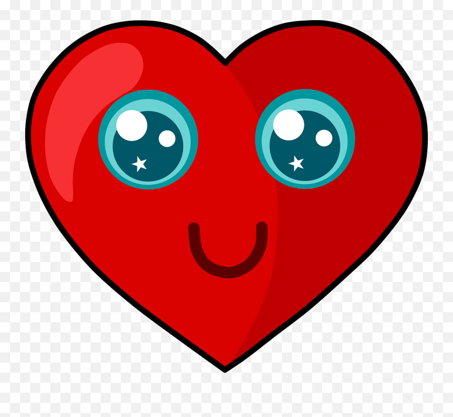 Heart Face Kawaii - Free Vector Graphic On Pixabay Happy Emoji,Love Crazed Hd Emoticon Pics