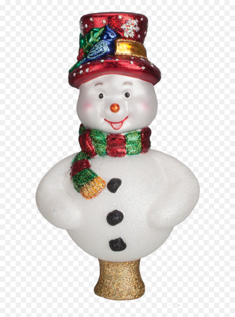 Frosty Snowman Blown Glass Tree Topper 7 34 - Costume Hat Emoji,Snowman Emoticons For Facebook