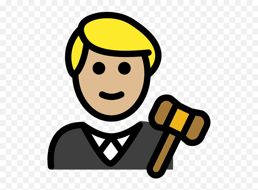 Man Judge Emoji Clipart Free Download Transparent Png - Emoji,Court Emojis