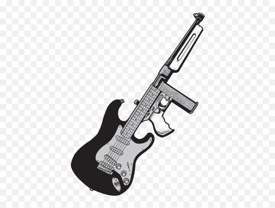 Gun Guitar Vector Psd Official Psds - Guitar With Gun Emoji,Guitar Covered In Emojis