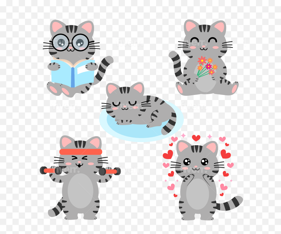 Design Cute Kawaii Animal Cartoon Stickers By Mariangehc - Soft Emoji,Emoticon Gifs Kawaii