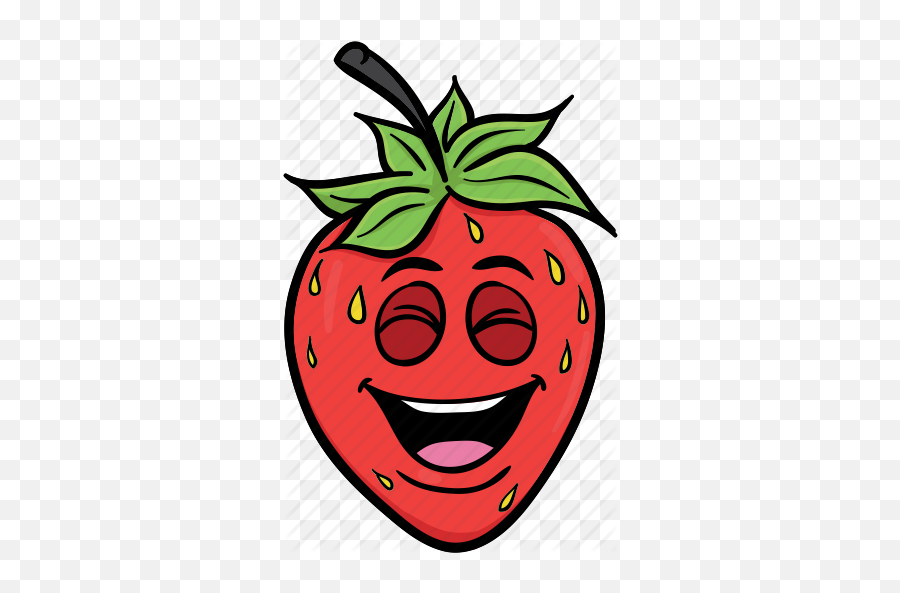 Cartoon Emoji Face Smiley Strawberries Strawberry Icon - Download On Iconfinder Strawberry,Emoji Cartoons