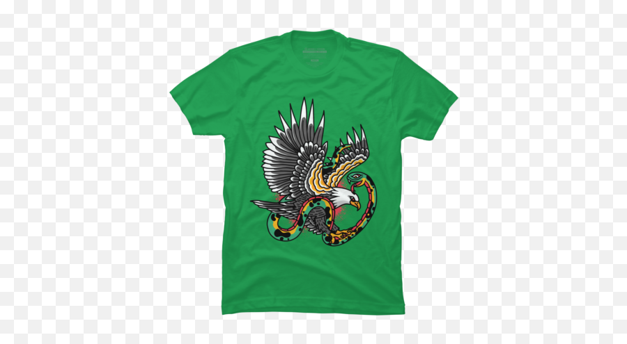 New Green Eagle T - Short Sleeve Emoji,Bald Eagle Emoji