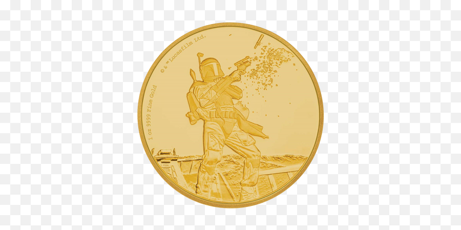 Star Wars Classic Boba Fett 1oz Gold - Antique Emoji,Boba Fett Emoticon Art