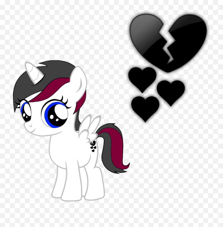 Dark Heart Remake Oc - Visual Fan Art Mlp Forums Friendship Is Magic Bon Bon Emoji,Little Black Heart Emoji