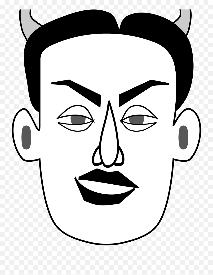 Diabolical Faces - Man Human Face Clipart Emoji,Emotions Faces
