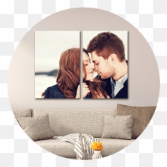 Two Panel Canvas Prints Diptych Photo Canvas Wall Art Emoji,Canvas Decor Emojis