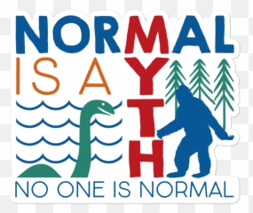 Normal Is A Myth Bigfoot U0026 Loch Ness Monster Sticker Emoji,Bigfoot Emoticon Facebook